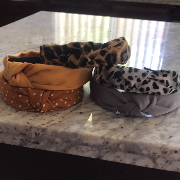 Hand made Bundle of 5 silk headbands perfect for fall - Picture 4 of 9